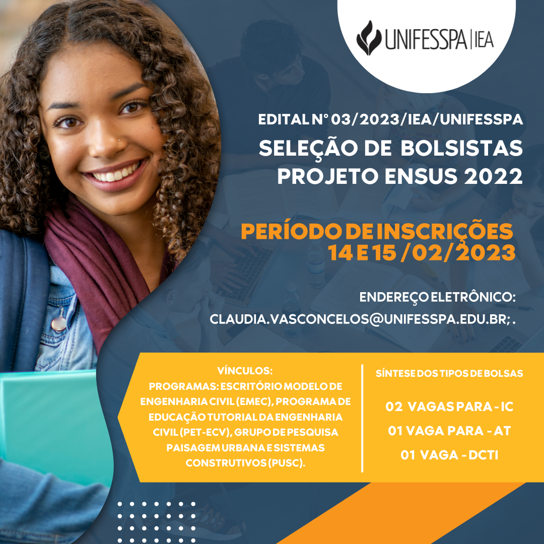 EDITAL N 032023IEAUNIFESSPA SELEO DE BOLSISTAS PROJETO ENSUS 2022 1