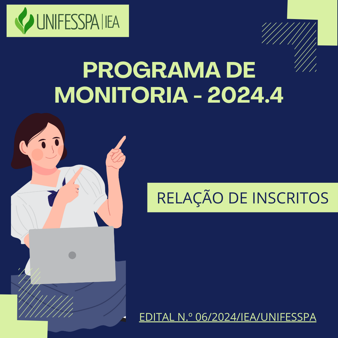Seleo de Discente em Iniciao Cientfica para Atuao no Projeto ndice de Desenvolvimento Sustentvel das Cidades Paraenses 4