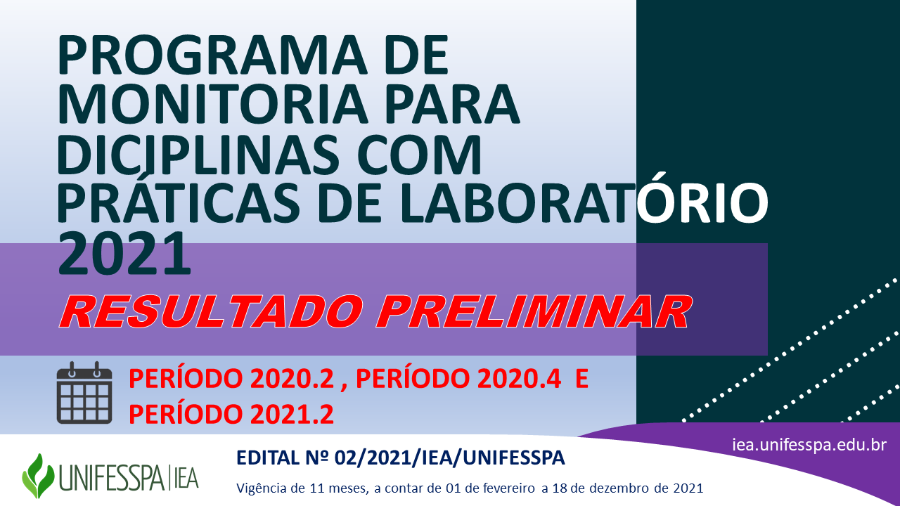 EDITAIS 1 E 2 DE 20201 RESULTADO PRELIMINAR